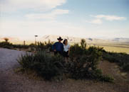 with Dad in the desert